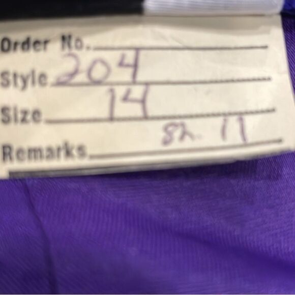 David Hayes 100% Wool Vintage Coat Pant Suit 80s Sz 14 Purple Toggle Pockets - Picture 12 of 15